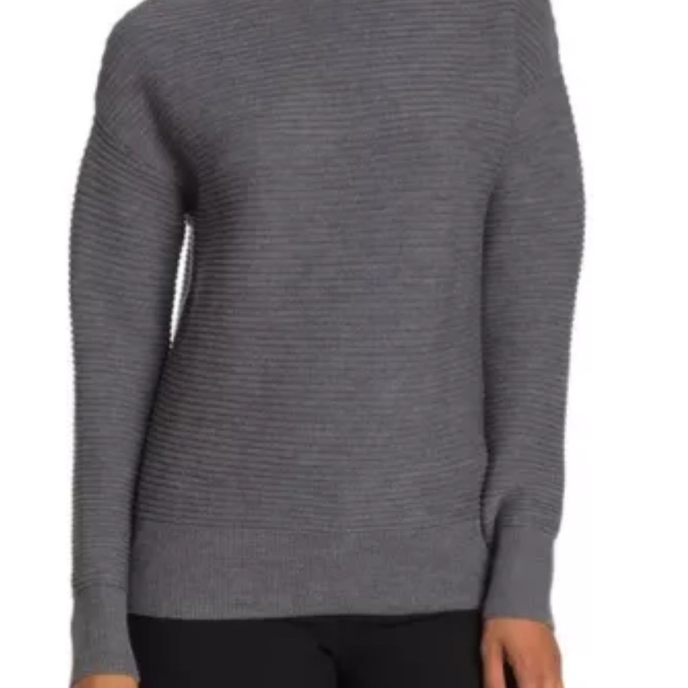 Gray Ribbed Women's Sweater
